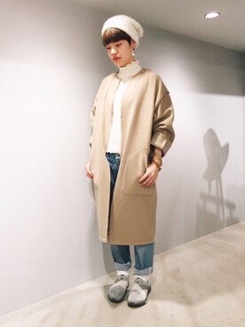 「アキコーデ」｜「アイテム（その他アウター）」を使った、えぐちさん（レディース・162cm）の秋コーディネート