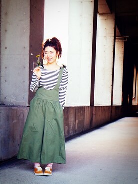 「アイテム（ワンピース）」を使った、YURIKOさん（レディース・167cm）の春コーディネート