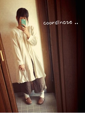 「earth music&ecology（アースミュージックアンドエコロジー）のアイテム名不明（ワンピース）」を使った、a o *さん（レディース・155cm）の秋コーディネート