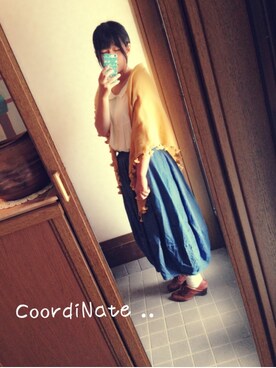 「earth music&ecology（アースミュージックアンドエコロジー）のアイテム名不明（その他アウター）」を使った、a o *さん（レディース・155cm）の秋コーディネート