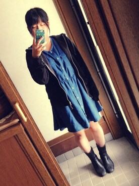 「LOWRYS FARM（ローリーズファーム）のアイテム名不明（ワンピース）」を使った、a o *さん（レディース・155cm）の秋コーディネート