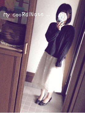 「earth music&ecology（アースミュージックアンドエコロジー）のアイテム名不明（その他トップス）」を使った、a o *さん（レディース・155cm）の秋コーディネート