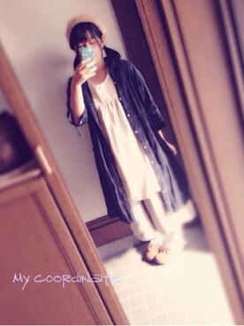 「アイテム名不明（ワンピース/ドレス）」を使った、a o *さん（レディース・155cm）の冬コーディネート