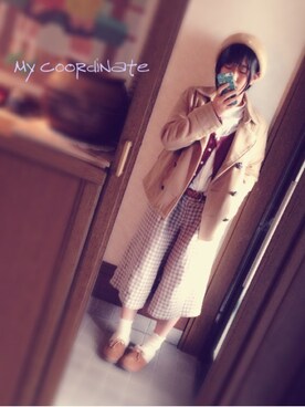 「Samansa Mos2（サマンサ モスモス）のアイテム名不明（その他トップス）」を使った、a o *さん（レディース・155cm）の冬コーディネート