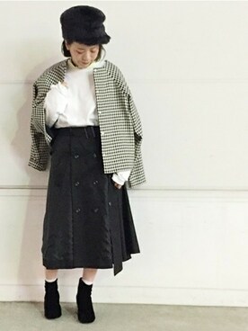 「JOURNAL STANDARD（ジャーナルスタンダード）のアイテム（帽子）」を使った、M.Kさん（レディース・161cm）の冬コーディネート