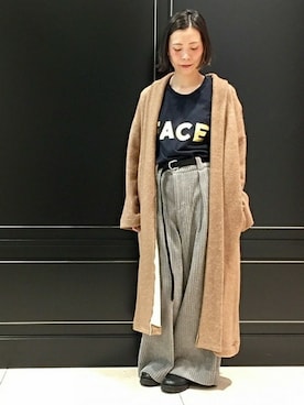 「08sircus（ゼロエイトサーカス）のアイテム（その他アウター）」を使った、M.Kさん（レディース・161cm）の冬コーディネート