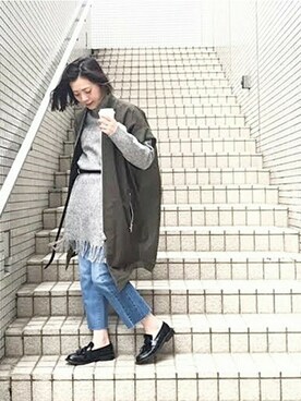 「LUC DNM （ラックデニム）のアイテム」を使った、M.Kさん（レディース・161cm）の冬コーディネート