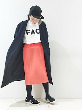 「FACETASM（ファセッタズム）のアイテム」を使った、M.Kさん（レディース・161cm）の冬コーディネート