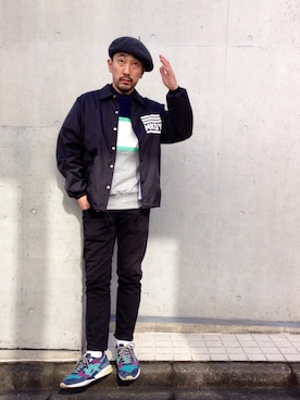 「MACKDADDY（マックダディー）のアイテム（スウェット）」を使った、nmfn1313さん（メンズ・172cm）の冬コーディネート