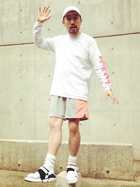 「MACKDADDY（マックダディー）のアイテム（キャップ）」を使った、nmfn1313さん（メンズ・172cm）の春コーディネート