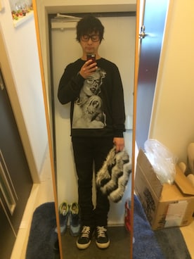 「MARC JACOBS（マークジェイコブス）のアイテム（シューズ）」を使った、Masaさん（メンズ・176cm）の冬コーディネート