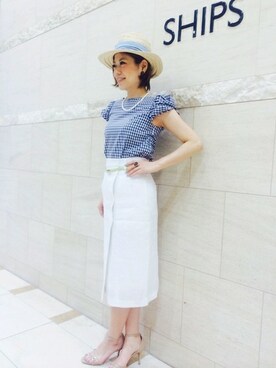 西澤さん(レディース・159cm)の春コーディネート