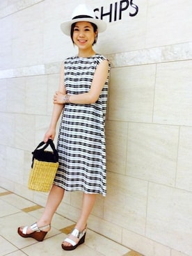 西澤さん（レディース・159cm）の春コーディネート