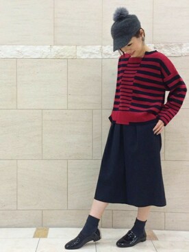 西澤さん(レディース・159cm)の秋コーディネート