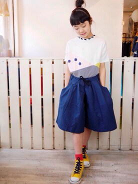 「bricbrac（ブリックブラッカ）のアイテム」を使った、hacooさん（キッズ・131cm）の春コーディネート