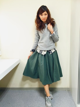 「3rd by VANQUISH（サードバイヴァンキッシュ）のアイテム（スニーカー）」を使った、橘ゆりかさん（レディース・160cm）の春コーディネート
