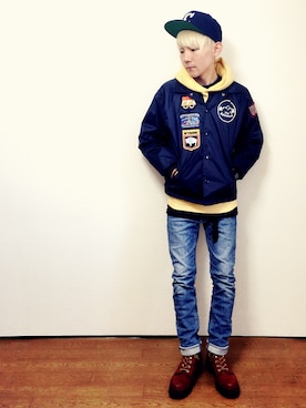 「BEAMS BOY（ビームスボーイ）のアイテム（その他アウター）」を使った、shogoさん（メンズ・160cm）の冬コーディネート