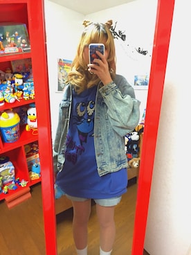 「halloween」｜「アイテム（デニムジャケット）」を使った、pppさん（レディース・160cm）の秋コーディネート