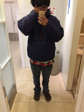 「L.L.Bean（エルエルビーン）のアイテム（ダウンジャケット/コート）」を使った、ポテトサラダさん（メンズ・174cm）の秋コーディネート