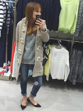 「TODAYFUL（トゥデイフル）のアイテム（ダッフルコート）」を使った、sakoda.yさん（レディース・164cm）の冬コーディネート