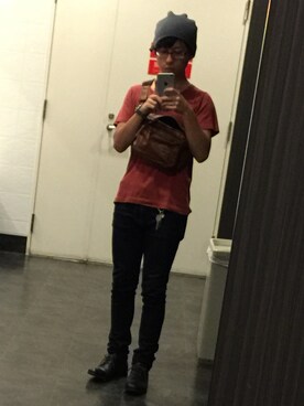 「トイレから失礼しやす」｜「アイテム（その他シューズ）」を使った、Ryotaさん（メンズ・166cm）の秋コーディネート