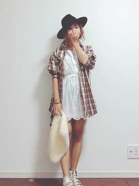 「春ワンピ」｜「アイテム（その他）」を使った、サマタンさん（レディース・153cm）の冬コーディネート