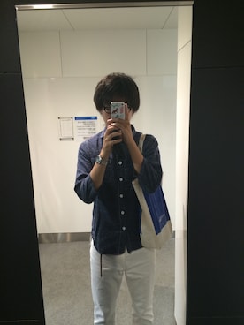 「WHITE LINE（ホワイトライン）のアイテム（トップス）」を使った、こじゃさん（メンズ・172cm）の夏コーディネート