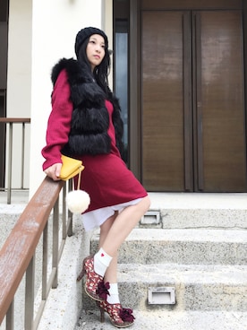 「model」｜Viさん（レディース・162cm）の冬コーディネート