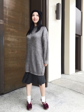 「model」｜Viさん（レディース・162cm）の冬コーディネート