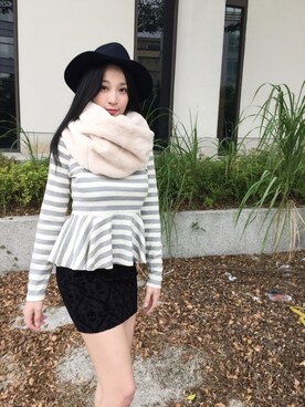 「model」｜Viさん（レディース・162cm）の冬コーディネート