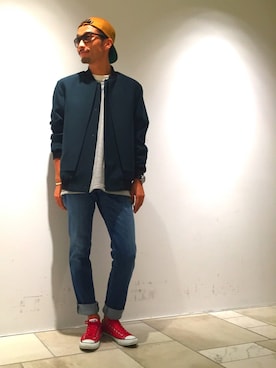 「FACTOTUM（ファクトタム）のアイテム（スウェット）」を使った、RYUZOさん（メンズ・177cm）の夏コーディネート
