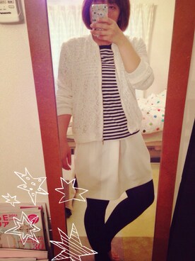 「ZARA（ザラ）のレースブルゾン（ブルゾン、ホワイト系）」を使った、memeさん（レディース・157cm）の春コーディネート
