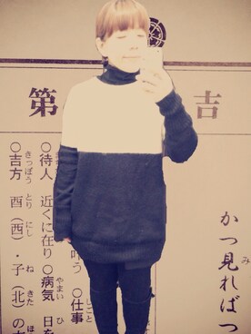 「A PAIR（アペアー）のアイテム（ブーツ、ブラック系）」を使った、memeさん（レディース・157cm）の冬コーディネート