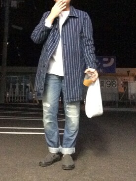 「BLUE WAY（ブルーウェイ）のアイテム（ジャケット/アウター）」を使った、 T.Tさん（メンズ・169cm）の秋コーディネート