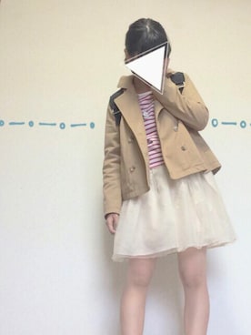 「ehka sopo（エヘカソポ）のアイテム（トレンチコート）」を使った、muu*°さん（レディース・162cm）の秋コーディネート