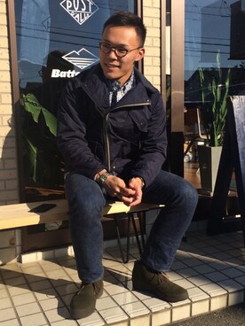 「CORONA（コロナ）のアイテム（ジャケット/アウター）」を使った、akihiro satoさん（メンズ・174cm）の秋コーディネート