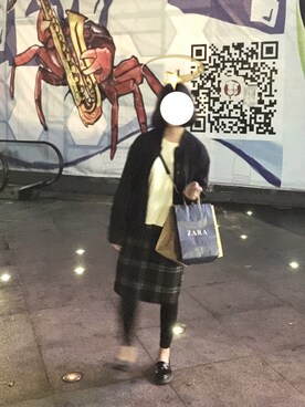 「H&M（エイチ・アンド・エム）のアイテム（ブルゾン）」を使った、cherry ☄さん（レディース・160cm）の冬コーディネート