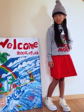 「アイテム（パーカー）」を使った、kakeriko418さん（キッズ・130cm）の秋コーディネート