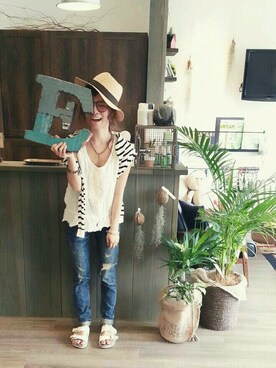 SHIORI HIRAI◡̈さん(レディース・153cm)の夏コーディネート