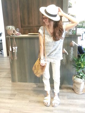 SHIORI HIRAI◡̈さん（レディース・153cm）の夏コーディネート