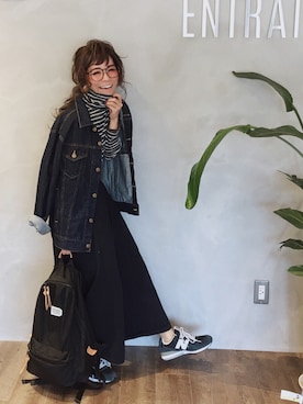 「Ungrid（アングリッド）の 【Casual】ｳﾞｨﾝﾃｰｼﾞGｼﾞｬﾝ （デニムジャケット）」を使った、SHIORI HIRAI◡̈さん（レディース・153cm）の秋コーディネート