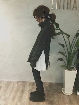 SHIORI HIRAI◡̈さん（レディース・153cm）の冬コーディネート