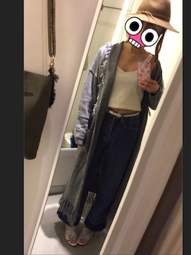 「GLOBAL WORK（グローバルワーク）のフェルトナカオレＨＡＴ/565115（ハット）」を使った、Ayuna。さん（レディース・152cm）の秋コーディネート