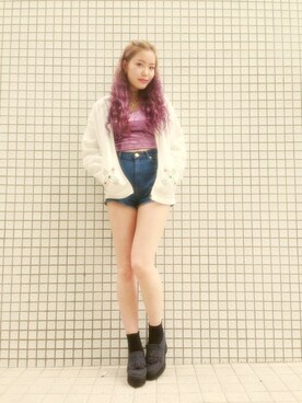 「FIG&VIPER（フィグアンドバイパー）のアイテム（その他トップス）」を使った、SAKIさん（レディース・166cm）の春コーディネート