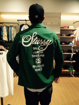 「アイテム（ナイロンジャケット、グリーン系）」を使った、Ryuheiさん（メンズ・175cm）の秋コーディネート