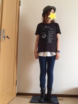 「マーチン」｜「アイテム（レインシューズ）」を使った、haru7さん（レディース・158cm）の夏コーディネート