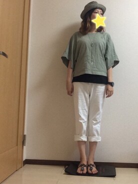 「KNOWLEDGEのアイテム」を使った、haru7さん（レディース・158cm）の夏コーディネート