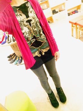 「enchanted（エンチャンテッド）のアイテム」を使った、るるるさん（レディース・156cm）の秋コーディネート