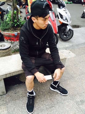 「AES（エーイーエス）のアイテム（帽子）」を使った、mikemix180さん（メンズ・171cm）の夏コーディネート