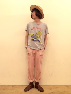 「BACKDROP（バックドロップ）のアイテム（パンツ）」を使った、かいとさん（メンズ・165cm）の夏コーディネート